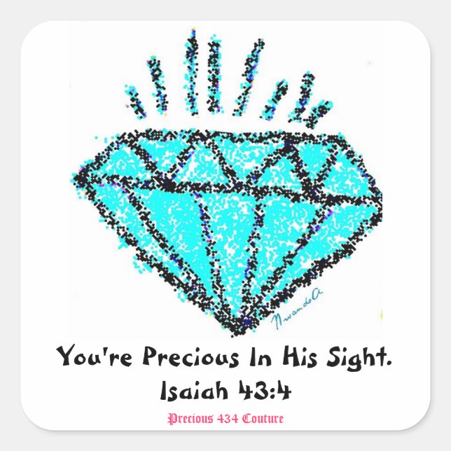 Vous êtes Precious Sticker - Turquoise/Rose/Black (Devant)