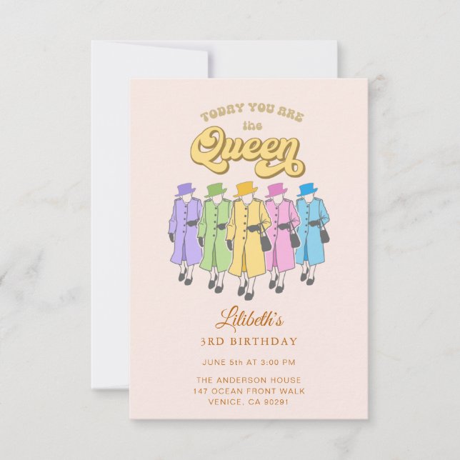 Vous êtes Queen Birthday Jubilee Invitation (Devant)