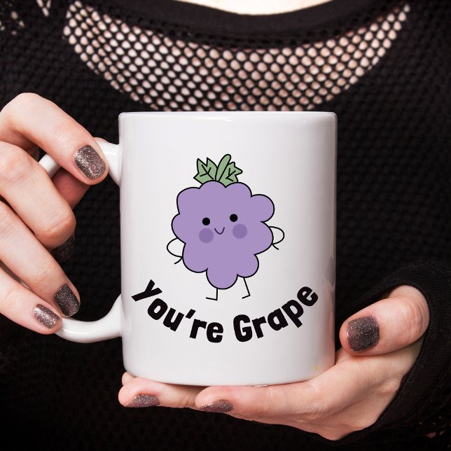 Vous êtes Raisin Drôle Mug - Joli et Jouant Design (Brighten your day with this adorable grape pun mug!)