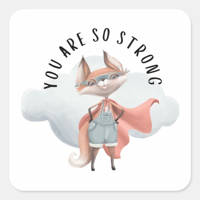 Vous Êtes Si Fort Sticker Fox (Devant)