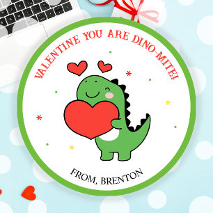 Vous Êtes Stickers Dino-Mite Dinosaur Valentines D
