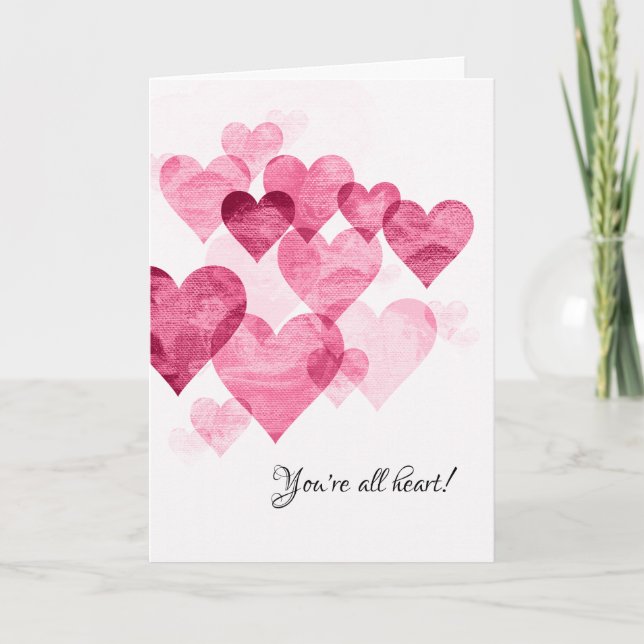 Vous êtes tous Cartes de remerciements de coeur (Devant)