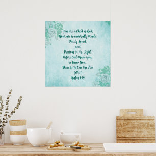 Vous êtes un enfant de Dieu Poster Mur Art Écritur