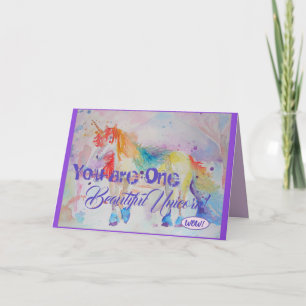 Vous Êtes Une Belle Unicorne ! Carte d'anniversair