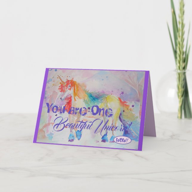 Vous Êtes Une Belle Unicorne ! Carte d'anniversair (Devant)