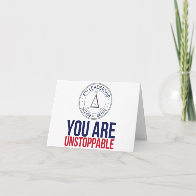 Vous êtes une carte de note non stoppable (Devant)