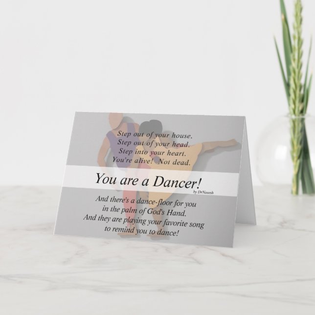 Vous êtes une Dancer Carte blanche recto verso bla (Devant)