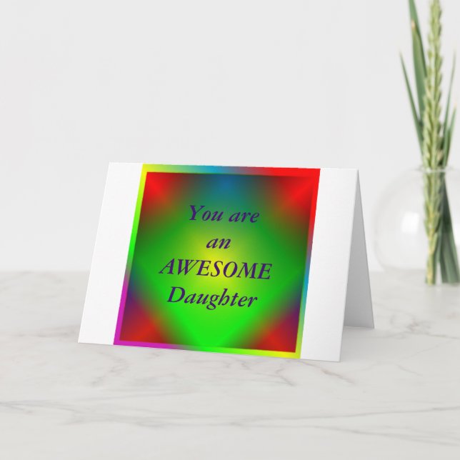 "Vous êtes une fille géniale" Carte de voeux (Devant)