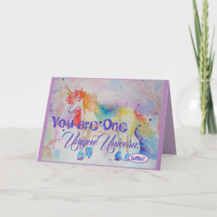 Vous Êtes Une Unicorne Unique ! Carte d'anniversai