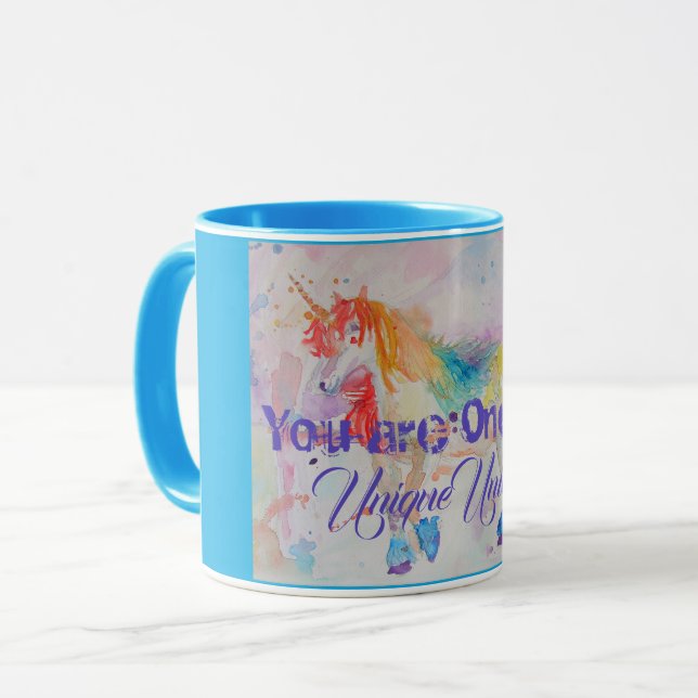 Vous Êtes Une Unicorne Unique ! Filles Dames Mug (Devant gauche)