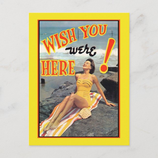 Vous étiez ici ! Carte postale de la plage Bikini (Devant)