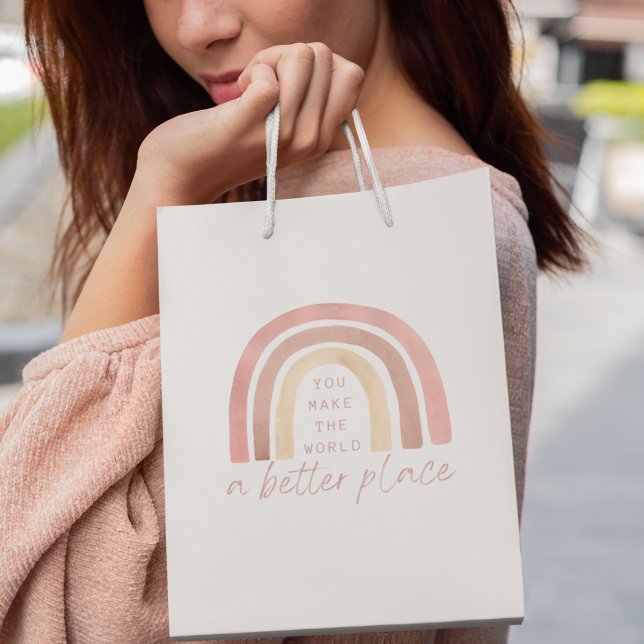 Vous Faites Du Monde Un Meilleur Endroit Sac Cadea (Empower someone special with this, "You make the world a better place" gift bag! )