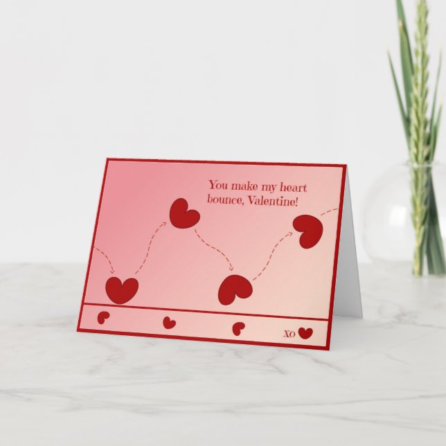 Vous faites rebondir mon coeur, Valentine - Carte  (Devant)