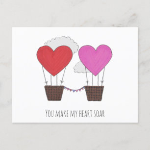 Vous faites remonter le coeur sur la carte postale