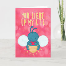 Vous illuminez ma vie Carte de vœux Lucioles