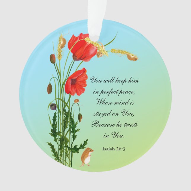 Vous le garderez en paix parfaite Bible Verse (devant)