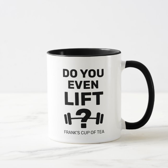 Vous levez-vous même ? Fitness humour cadeau tasse (Droite)