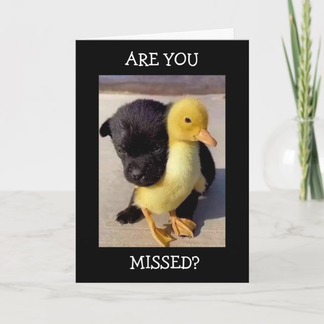 VOUS MANQUEZ CHAQUE MINUTE, HEURE ET JOUR ! CARTE (Devant)