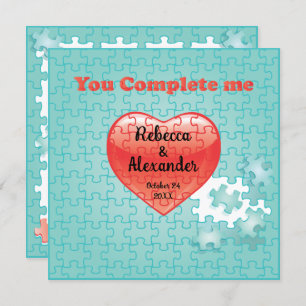 Vous me complétez jigsaw puzzle mariage invitation
