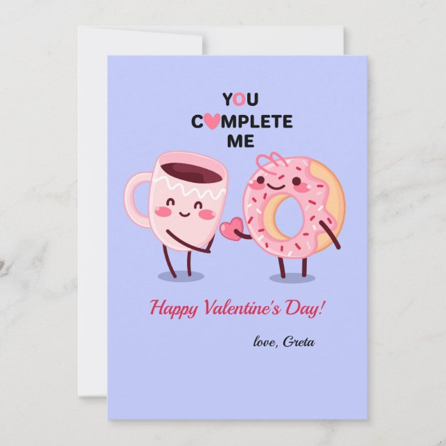 Vous me complétez la carte Saint Valentin (Devant)