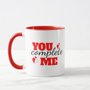 Vous me complétez - Mug romantique pour les couple