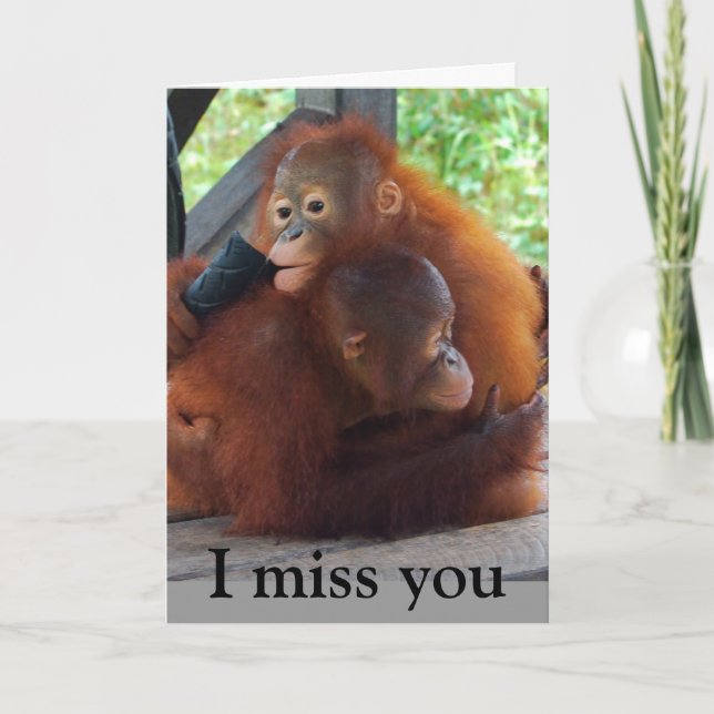 Vous me manquez et votre carte de câlin (Devant)