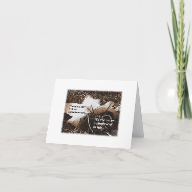 Vous N'Êtes Pas Seul À Obtenir Une Carte De Bien-Ê (Devant)