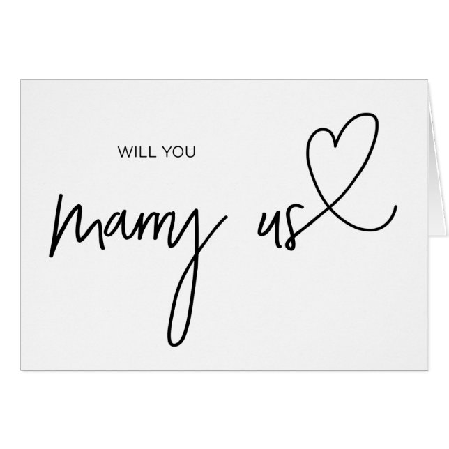 Vous nous épouserez épousant la carte d'Officiant (Devant horizontal)