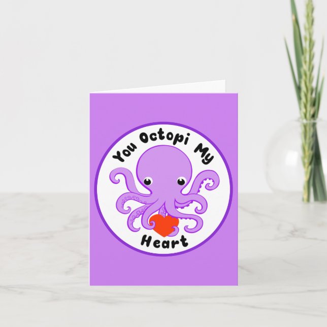 Vous Octopiez Mon Cœur Carte (Devant)