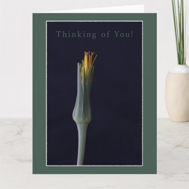 Vous penser ! Carte de vœux florale personnalisée (Devant)