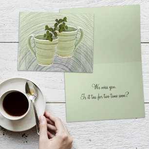 Vous penser Tasses Vertes Menthe Modèle de Photo