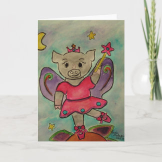Vous pouvez le faire ! Carte de voeux de porc de