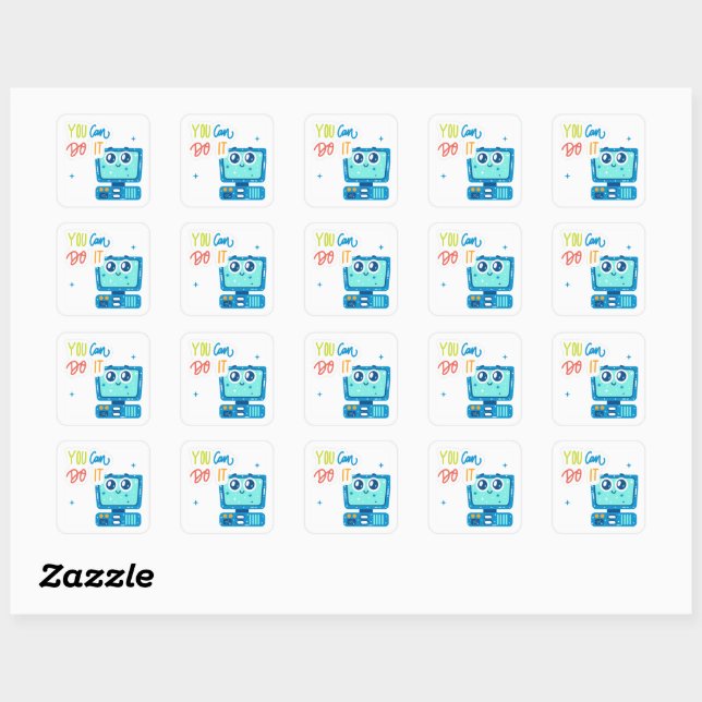 Vous Pouvez Le Faire Sticker Technologie Rétro (Feuille)