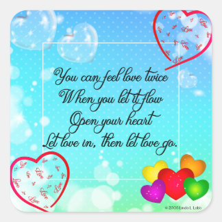 Vous pouvez sentir l'amour deux autocollants