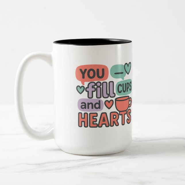 Vous remplissez les tasses et les cœurs | Équipe d (Gauche)
