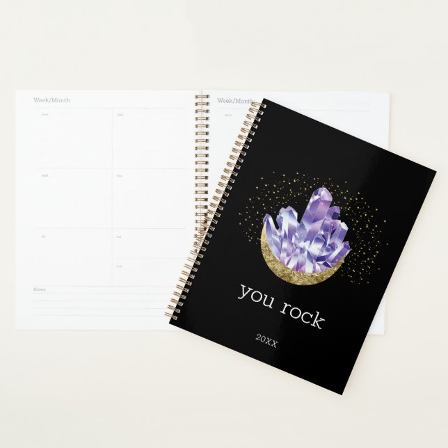 Vous Rock Amethyst Crystals Mystical Watercolor (Devant avec enveloppe)