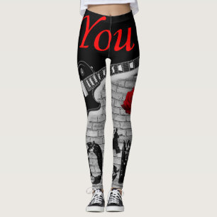 vous rock leggings noirs rouges