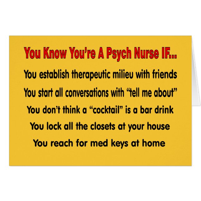 Vous savez que vous êtes une infirmière de Psych (Devant horizontal)