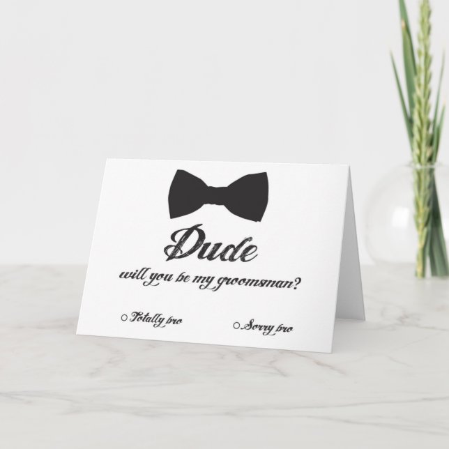 Vous serez ma carte de cravate d'arc de garçon (Devant)