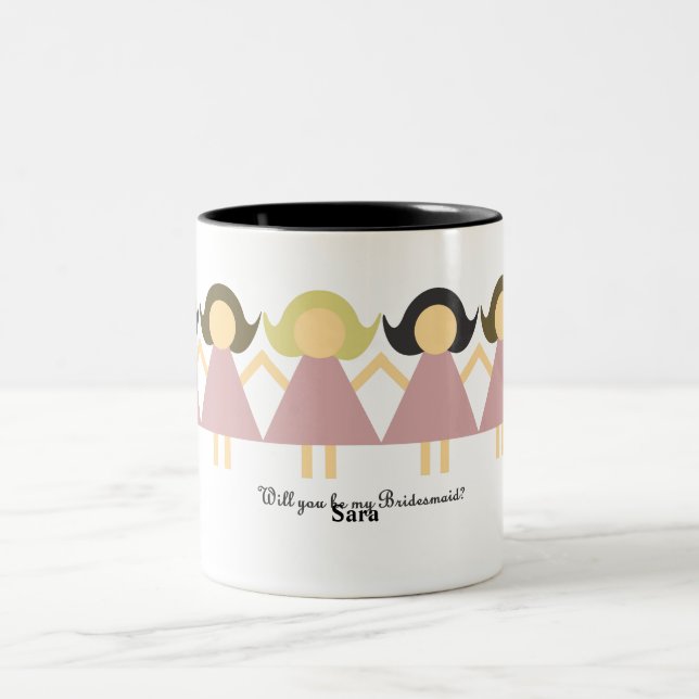 Vous serez mes tasses de demoiselle d'honneur (Centre)
