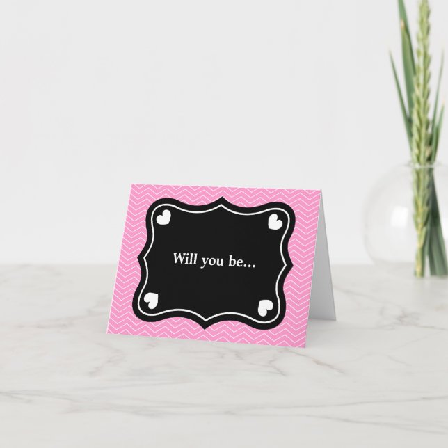 Vous serez mon rose et chevron de la carte | de (Devant)