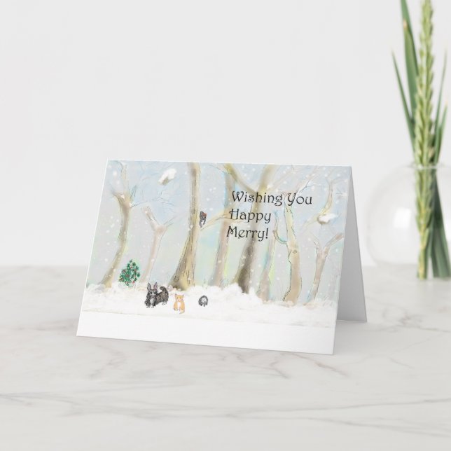 Vous souhaitant un joyeux heureux ! Carte de voeux (Devant)