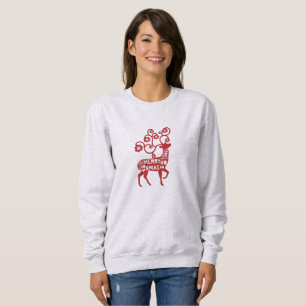Vous souhaitant un sweatshirt de renne de Joyeux