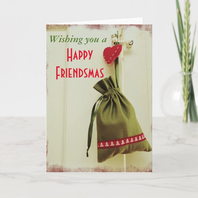 Vous souhaitant une carte heureuse de Friendsmas (Devant)