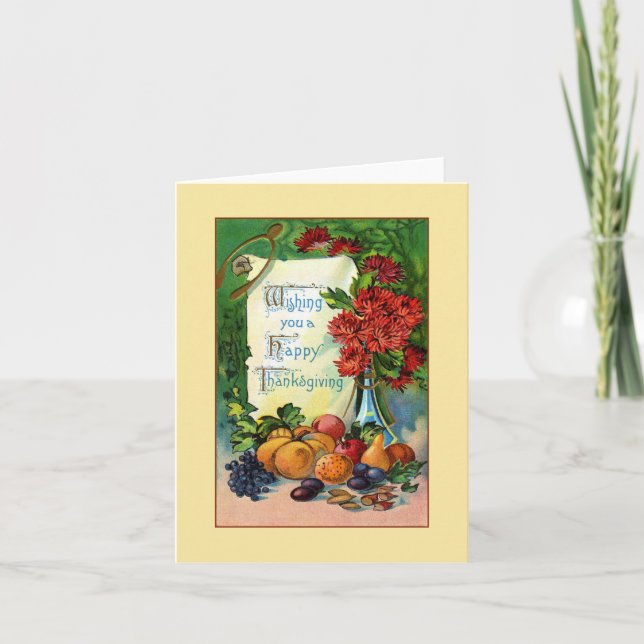 Vous souhaiter un Carte pour notes Bon thanksgivin (Devant)