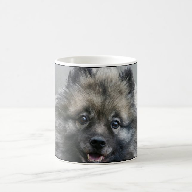 "Vous tasse de café de Keeshond me faites sourire" (Centre)