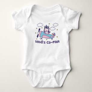 Vovô's Co-Pilot - Unicorn Airplane Baby Bodysuit