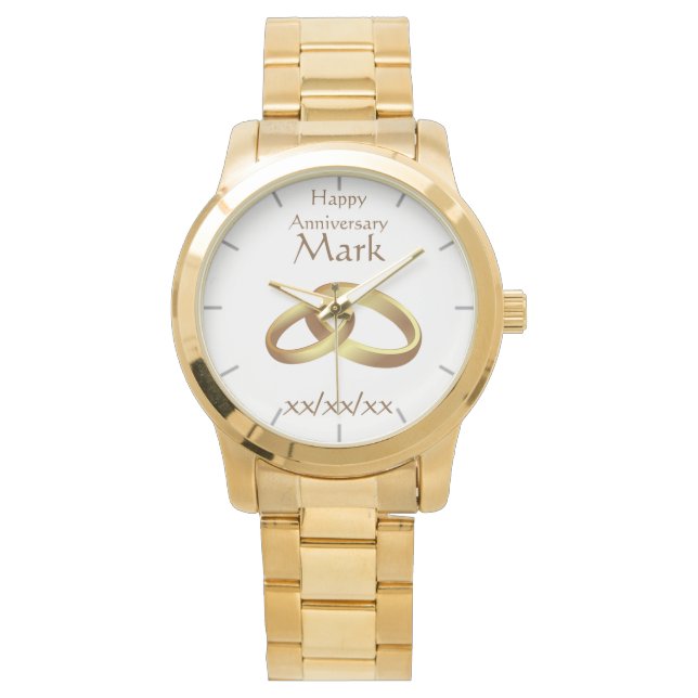 Vow Renewal Anniversary HUSBAND Watch Personalized (Front)