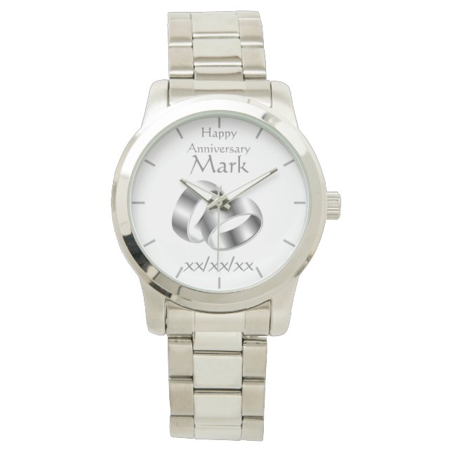 Vow Renewal Anniversary HUSBAND Watch Personalized (Front)