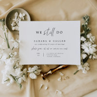 Vow Renewal Ceremony Wedding Invitation Card S102